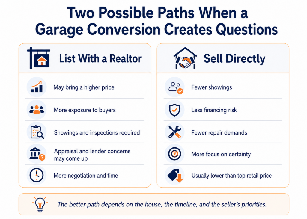 Listing Vs Direct Sale For A House With A Converted Garage
